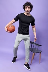 madfrog Men Solid 2 Zipper Pocket at Side Track Pants