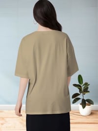 madfrog Women's Oversized Printed Cotton-Blend T-Shirt - Stylish & Comfortable Casual Wear