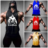 The Hanger Unisex-Adult Dry Fit and Poly Cotton Hooded Neck Hoodie (stringer_Red_2XL)