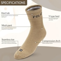 HAYBERG Full Length Socks | Free Size| Padded Cushion| Breathable| Full Length Socks|