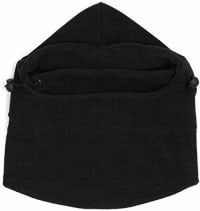 Motoway 6 in 1 Thermal Fleece Balaclava Hat Hood Police Swat Ski Bike Wind Stopper Mask Caps (Black)