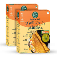 The Naturik Co Multigrain Cheela Mix - 250g each (Pack of 2), Healthy Breakfast, 70% Pulses, 20% Protein, Ready to Cook Chilla/Dosa, Anytime Snack for Kids and Family