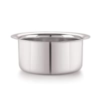 SHINI LIFESTYLE Stainless Steel Bhagona, Patila, Tope, Pateli, Milk Pot 18 cm diameter 1 L capacity