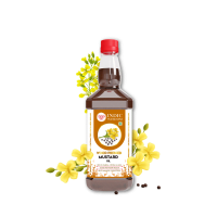 IndicWisdom Wood Pressed Mustard Oil 1 Liter (Cold Pressed Mustard Oil - Extracted on Wooden Churner)