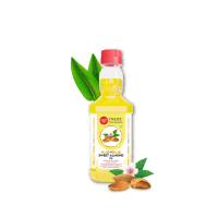 IndicWisdom Wood Pressed Sweet Almond Oil 100 ml (Cold Pressed Sweet Almond Oil - Extracted on Wooden Churner)