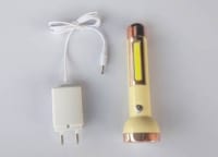 JY SUPER 1703 1+2W Strong LED COB Light with 2 mode Action with 8hrs Continuous Working Power (1800mAh) Aluminium Reflector with Micro Halogeno Technology Runtime : 8hrs Torch Torch  (Yellow, 15.2 cm, Rechargeable)