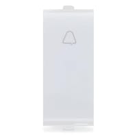 CONA 14011 Platinum Bell Push Modular Switch 10A White with Blue LED Indicator, Single |Door Bell|Electric Switches|ISI Marked Bell Switch for Home, Office, Shop,etc