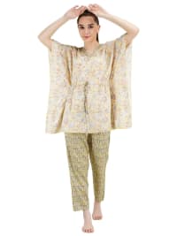 KOI SLEEPWEAR Women's Printed Rayon Chinese Collor Top & Pyjama Night Suit Lounge Wear