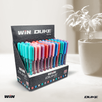Win Duke Ball Pens | 60 Blue Pens | Assorted Body in 5 Pastel Shades | Lightweight & Colourful Body | 0.7mm Tip | Smooth Writing |  School, Office & Business | Pens for Students