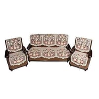 G-Trading Hub Beautifully Designed 5 Seater Sofa Cover Set Net Fabric Sofa Cover for Living Room
