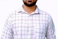 Atino White Men Checked Shirt