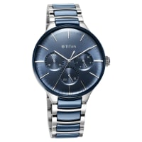 Ceramic Fusion Blue Dial Multifunction Watch