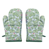 AIRWILL, 100% Cotton Kitchen Padded Oven Gloves, Mitts (Pack of 2)