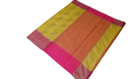 Silks yellow Pure Handloom Saree