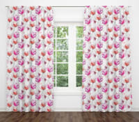 Falling Flowers Cotton 7 Feet Door Curtain (1 piece, 4ft width)