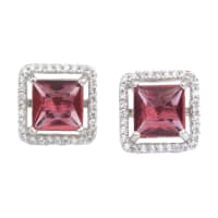 Red CZ Ear Stud for Girls & Women