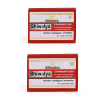 SHIWALYA Natural Strawberry Soap || Handmade Bathing Soap || Herbal Soft & Radiant Skin || Suitable for All Skin Types (Pack of 2)