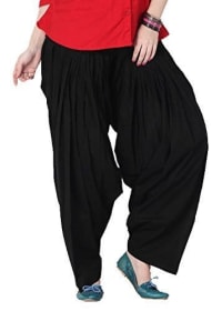 Women's Solid Cotton Punjabi Patiala Salwar