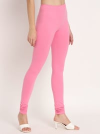 SOFT COLORS Women's Skinny Fit Ethnic Wear Churidar Leggings (Rose Pink)