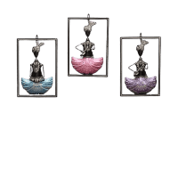 Metal Iron Musician Wall Mount Hanging Showpiece