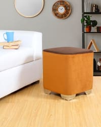 ShadowKart Ottoman Pouffes Stool for Living Room Sitting Furniture Footrest Seat Pouf Puffy Foam Stool Foot Stool for Office Home Decor, 16x16x18 Inches