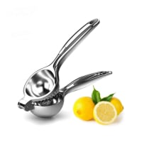 GLOBAL IMPEX Heavy Duty Lemon Squeezer 300g – Manual Citrus Press Juicer Made of Zinc Alloy with Non-Slip Handle & Steel Finish | Lemon Lime Squeezer for Home, Kitchen & Bar Use