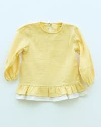 Solid Buff Blouson Top