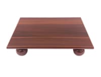 ACHU ADORN ART -  Pooja Patra Chowki Bajot Wooden for Navratrata Sitting 12x18x6 Inches, Mahagony Aqua for Pooja Workship.