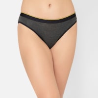 Bummer Women's Solid Micro Modal Bikinis Panties | Soft & Breathable Underwear - Charcoal Melange