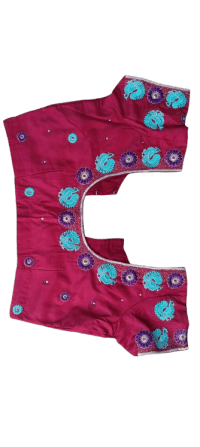  Blouse with intricate peacock embroidery