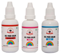 foodfrillz Super Red, Pink & Blue Food Gel Colors, Set of 3 Finest colour for Cake,cookies,Ice Creams,Sweets