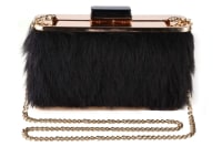 Vdesi Fur Black Clutch For Women