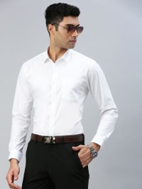 Mens 100% Cotton Full Sleeves White Shirt Award