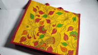 Jute Bag with Kalamkari Tree of Life Motif