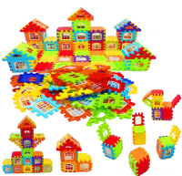 Colorful Plastic Building Blocks Set for Kids Small Size - 72 Pieces