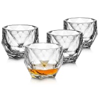 High end Double Rock Old Fashioned Whiskey Glasses, Brandy Glass Cocktail Glasses for Scotch, Wine, Bourbon and Cognac - Kitchen Glassware Parties Cocktails Glass (340 Ml)