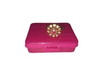 Gold Plated Traditional Indian Ring with Ruby and Cubic Zirconia Stones