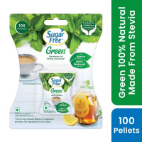 Sugar Free Green Stevia, 100 Pellets |100% Plant-based Natural Sweetener | 100% Natural Meethi Tulsi (Stevia) leaves| Sweet like Sugar but with zero calories | 10g