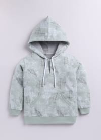  Unisex Baby Cotton Blend Cow Applique Hooded Sweatshirt