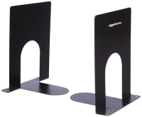 Basics MS Metal Bookend for Office, Home, Bedroom | Set of 2 | Black