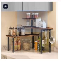 Versatile 3-Tiered Shelf with Multiple Arrangement Options