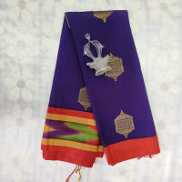 Soft Silk Saree with Blouse - Violet