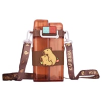 Capybara Water Bottle | 2 in 1 Water Bottle | Kids School Water Bottle | Cartoon Water Bottles | Plastic Water Bottle Cartoon | Drinking Bottle | Cute Water Bottle