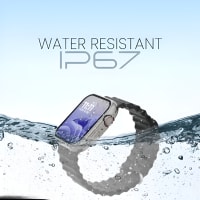 IP67 Waterproof Smartwatch with Vibrant Orange Band & Advanced Health Tracking