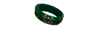 Elegant Green Thread & Kundan Bangle Set for Women (Pair)