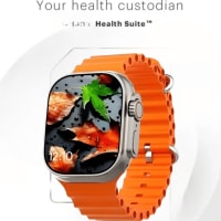 Vibrant Orange Smartwatch | Advanced Health Tracking & Dynamic Display