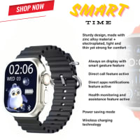 SMART TIME Smartwatch with Always-on Display, Health Monitoring & Wireless Charging