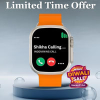 Stylish Smartwatch with Vibrant Orange Strap - Call Functionality