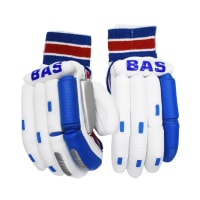 VR3 International | Faux Leather BAS Cricket Batting Gloves - Lightweight, Comfortable & Durable Hand Protection for Maximum Grip, Breathable, Anti-Slip Design, Enhanced Flexibility, White