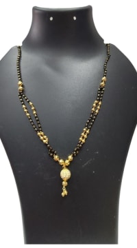 22K Gold Plated Traditional Indian Mangalsutra Necklace for Women